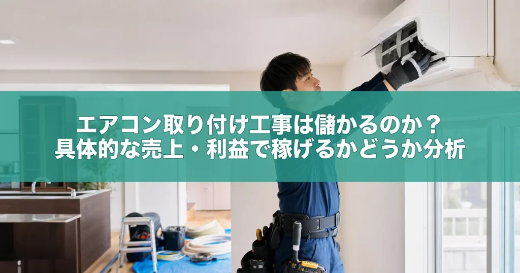 エアコン取り付け工事は儲かるのか？具体的な売上・利益で稼げるかどうか分析