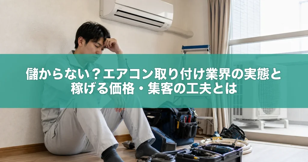 儲からない？エアコン取り付け業界の実態と稼げる価格・集客の工夫とは