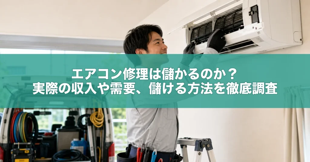 エアコン修理は儲かるのか？実際の収入や需要、儲ける方法を徹底調査