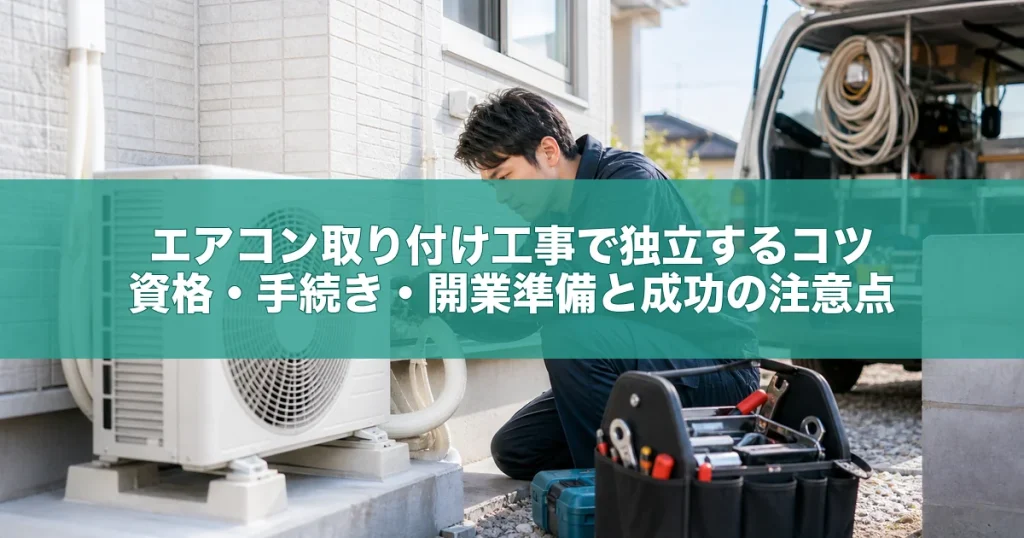 エアコン取り付け工事で独立するコツ｜資格・手続き・開業準備と成功の注意点