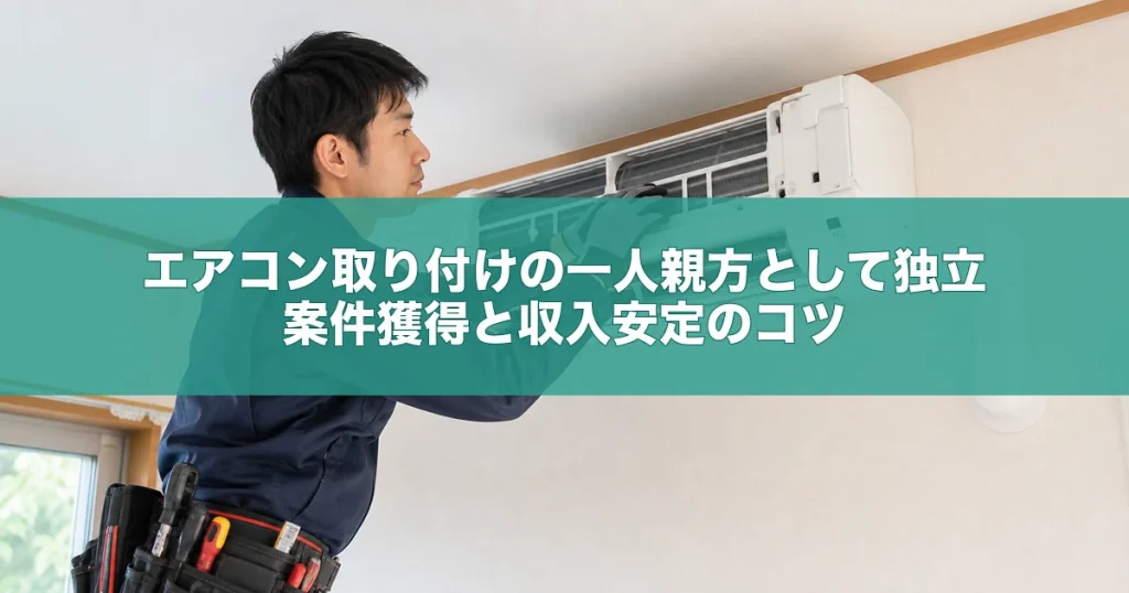 エアコン取り付けの一人親方として独立｜案件獲得と収入安定のコツ