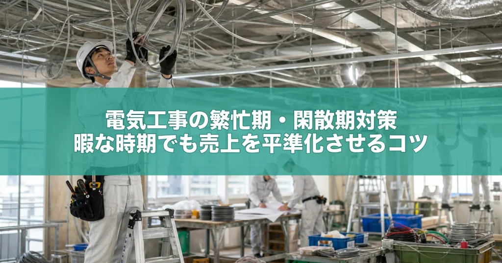 電気工事の繁忙期・閑散期対策｜暇な時期でも売上を平準化させるコツ