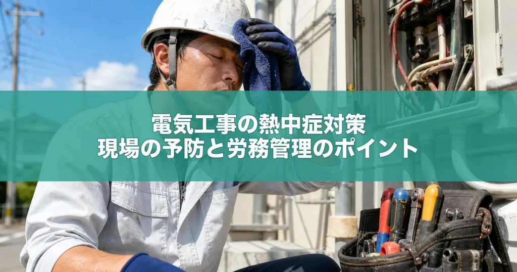 電気工事の熱中症対策｜現場の予防と労務管理のポイント