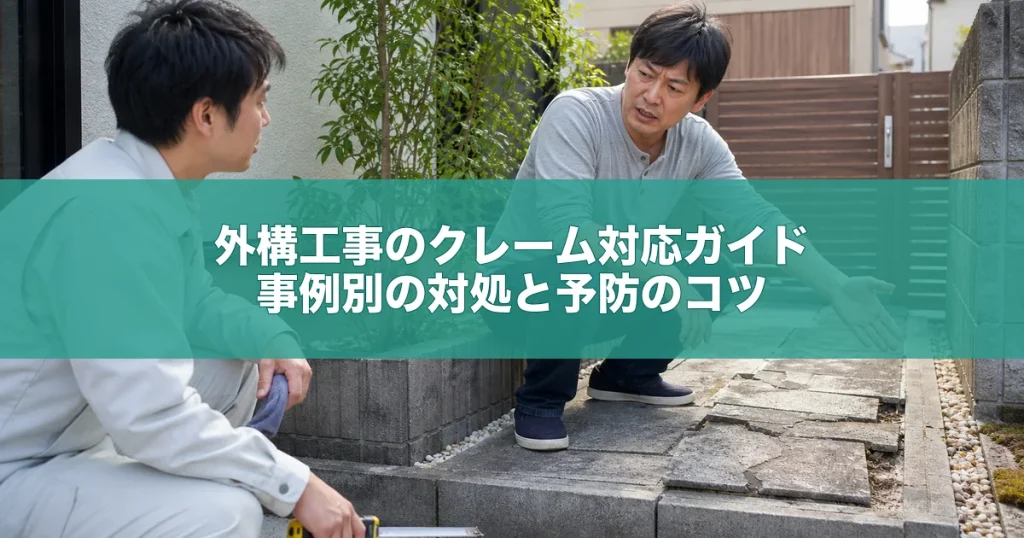 外構工事のクレーム対応ガイド｜事例別の対処と予防のコツ