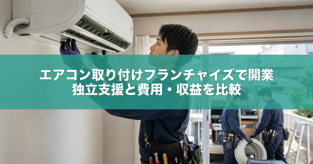 エアコン取り付けフランチャイズで開業｜独立支援と費用・収益を比較