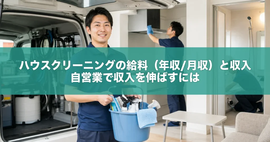 ハウスクリーニングの給料（年収/月収）と収入｜自営業で収入を伸ばすには