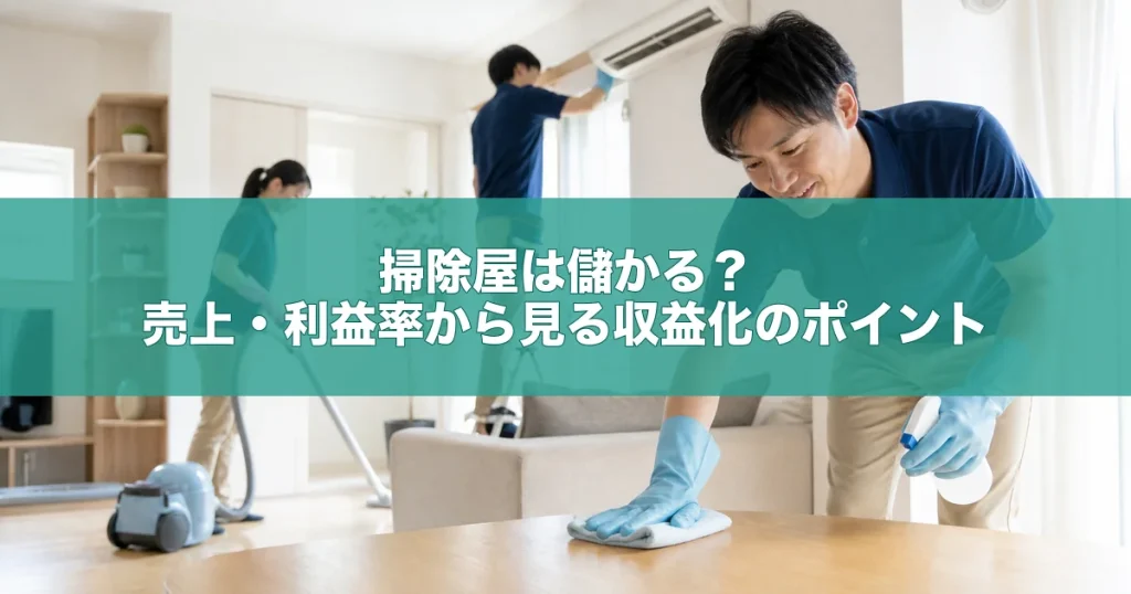 掃除屋は儲かる？売上・利益率から見る収益化のポイント