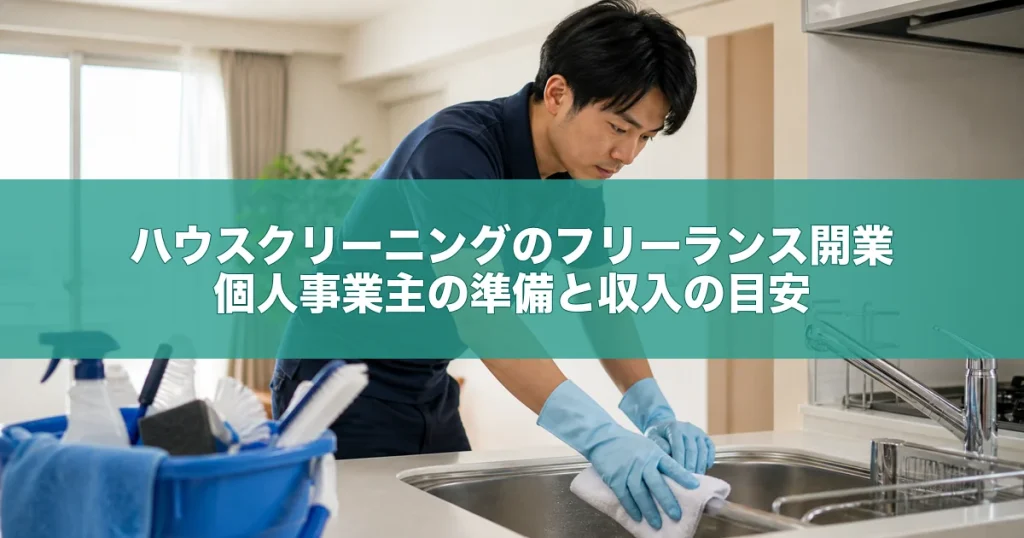 ハウスクリーニングのフリーランス開業｜個人事業主の準備と収入の目安