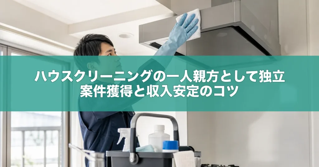 ハウスクリーニングの一人親方として独立｜案件獲得と収入安定のコツ