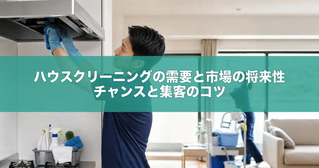 ハウスクリーニングの需要と市場の将来性｜チャンスと集客のコツ