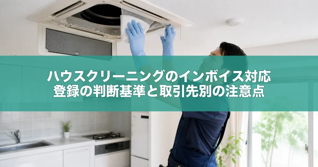 ハウスクリーニングのインボイス対応｜登録の判断基準と取引先別の注意点