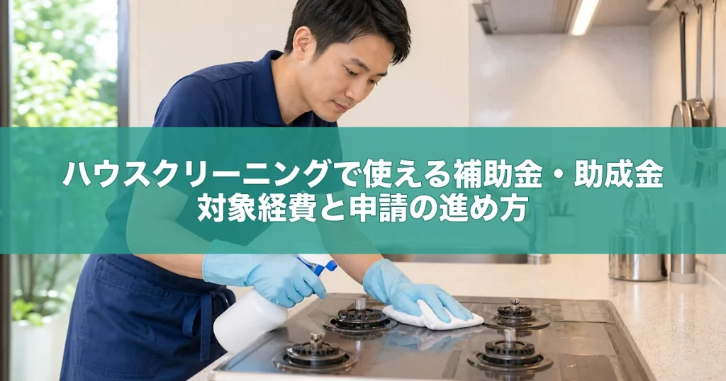 ハウスクリーニングで使える補助金・助成金｜対象経費と申請の進め方