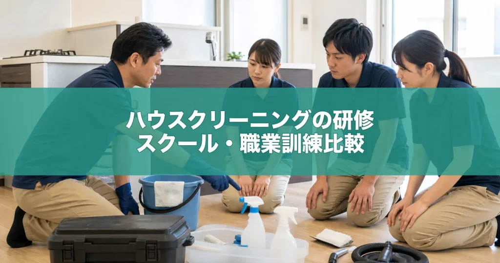 ハウスクリーニングの研修・スクール・職業訓練比較