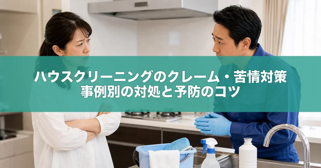 ハウスクリーニングのクレーム・苦情対策｜事例別の対処と予防のコツ