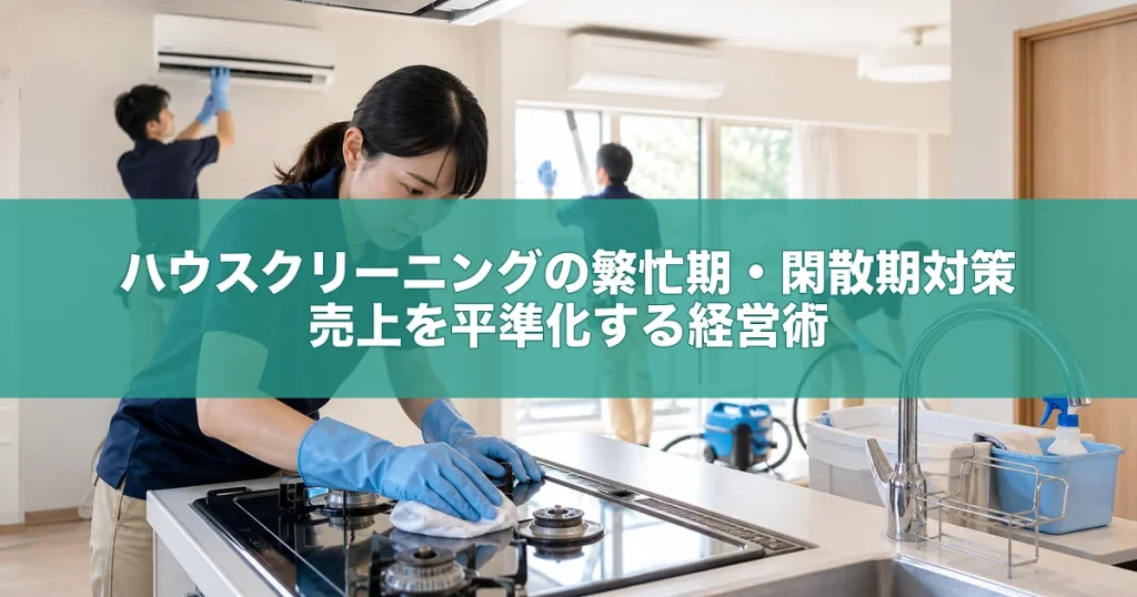ハウスクリーニングの繁忙期・閑散期対策｜売上を平準化する経営術