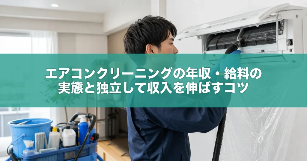エアコンクリーニングの年収・給料の実態と独立して収入を伸ばすコツ