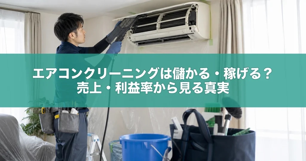 エアコンクリーニングは儲かる・稼げる？売上・利益率から見る真実