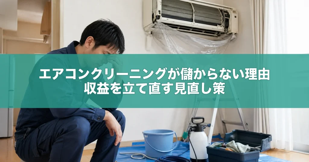 エアコンクリーニングが儲からない理由｜収益を立て直す見直し策
