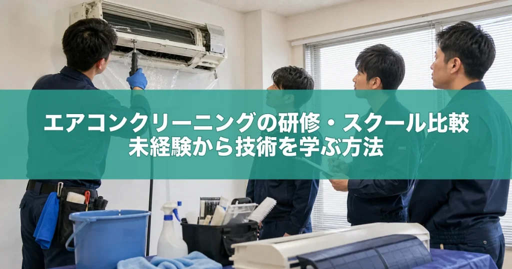 エアコンクリーニングの研修・スクール比較｜未経験から技術を学ぶ方法