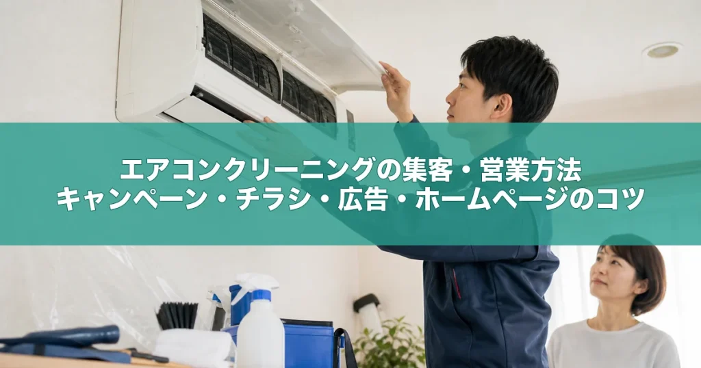 エアコンクリーニングの集客・営業方法｜キャンペーン・チラシ・広告・ホームページのコツ