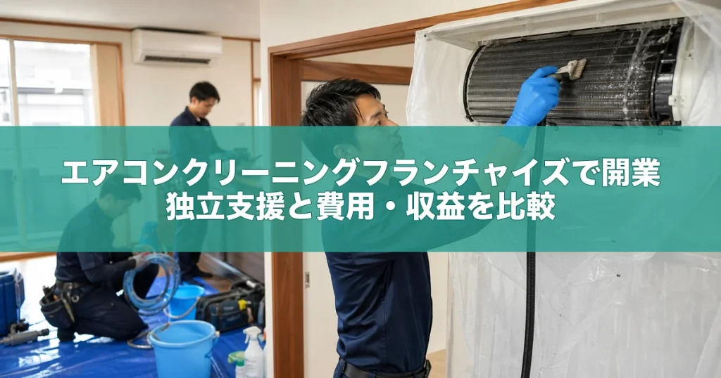 エアコンクリーニングフランチャイズで開業｜独立支援と費用・収益を比較