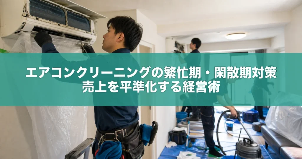 エアコンクリーニングの繁忙期・閑散期対策｜売上を平準化する経営術