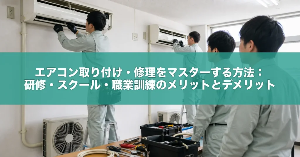 エアコン取り付け・修理をマスターする方法：研修・スクール・職業訓練のメリットとデメリット