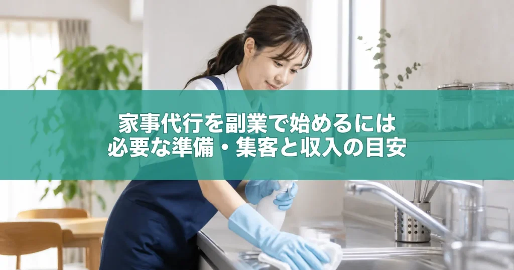 家事代行を副業で始めるには｜必要な準備・集客と収入の目安