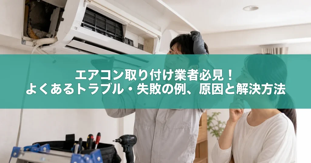 エアコン取り付け業者必見！よくあるトラブル・失敗の例、原因と解決方法