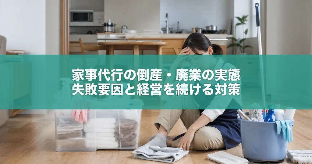 家事代行の倒産・廃業の実態｜失敗要因と経営を続ける対策