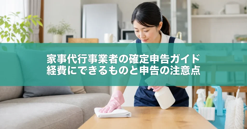 家事代行事業者の確定申告ガイド｜経費にできるものと申告の注意点