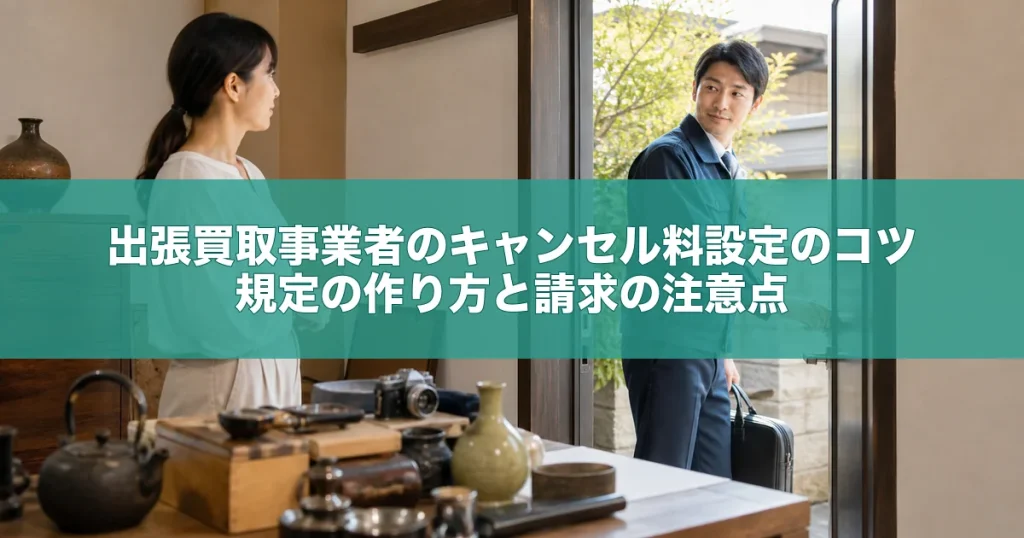 出張買取事業者のキャンセル料設定のコツ｜規定の作り方と請求の注意点