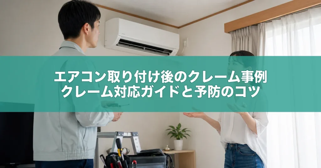 エアコン取り付け後のクレーム事例・クレーム対応ガイドと予防のコツ