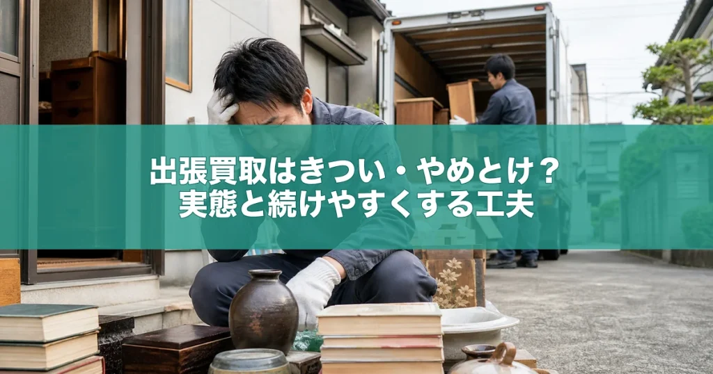 出張買取はきつい・やめとけ？実態と続けやすくする工夫