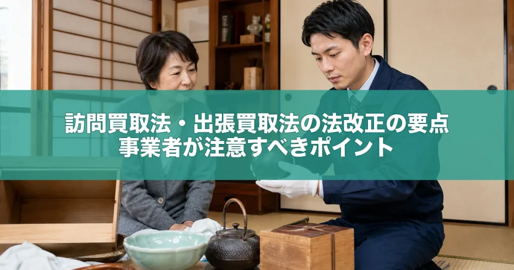 訪問買取法・出張買取法の法改正の要点｜事業者が注意すべきポイント