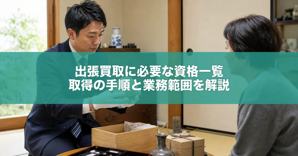 出張買取に必要な資格一覧｜取得の手順と業務範囲を解説