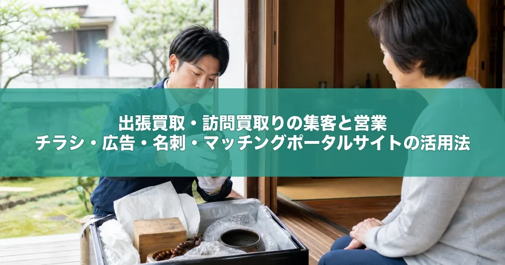出張買取・訪問買取りの集客と営業｜チラシ・広告・名刺・マッチングポータルサイトの活用法