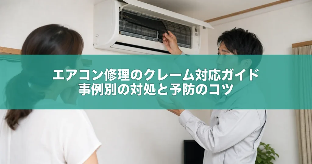 エアコン修理のクレーム対応ガイド｜事例別の対処と予防のコツ