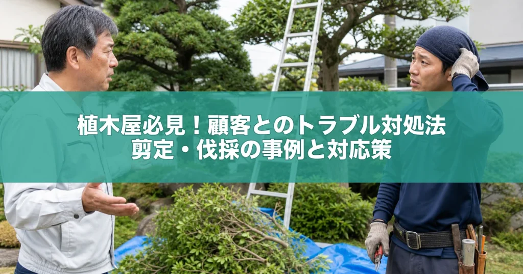 植木屋必見！顧客とのトラブル対処法｜剪定・伐採の事例と対応策