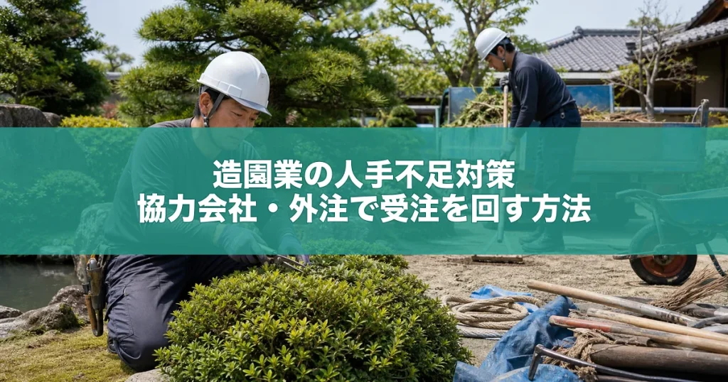 造園業の人手不足対策｜協力会社・外注で受注を回す方法