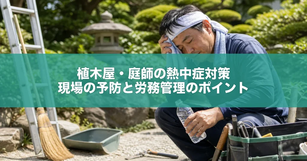 植木屋・庭師の熱中症対策｜現場の予防と労務管理のポイント