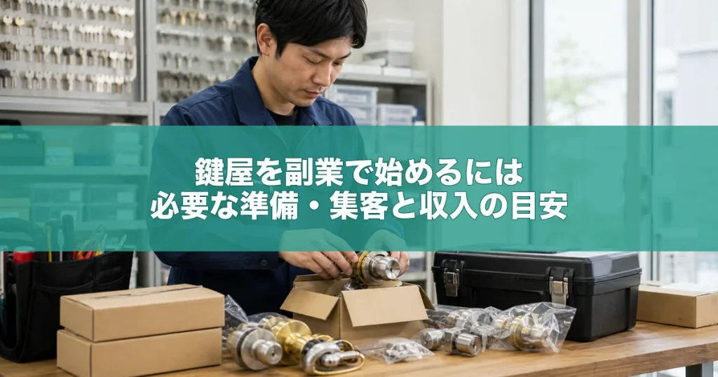 鍵屋を副業で始めるには｜必要な準備・集客と収入の目安