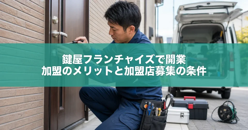 鍵屋フランチャイズで開業｜加盟のメリットと加盟店募集の条件
