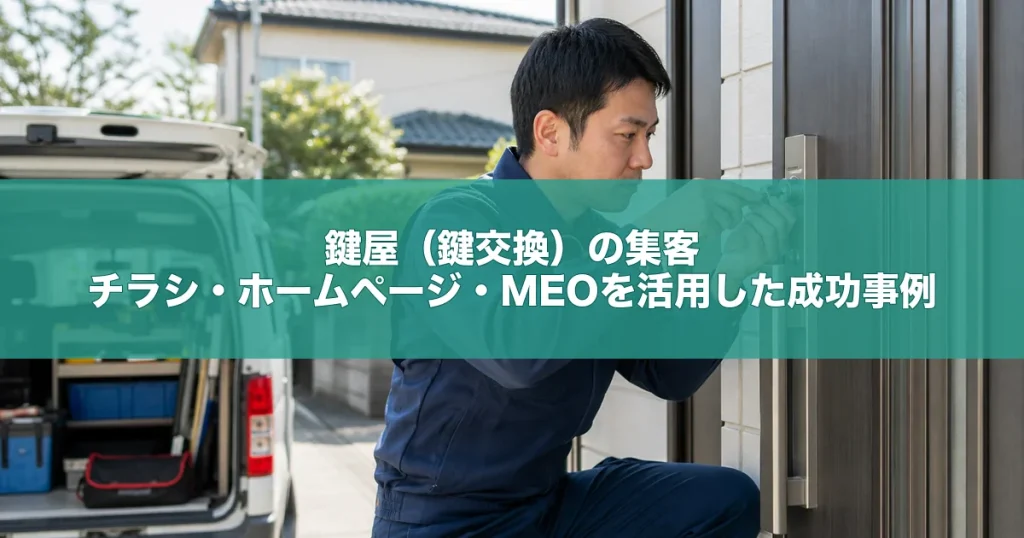 鍵屋（鍵交換）の集客｜チラシ・ホームページ・MEOを活用した成功事例