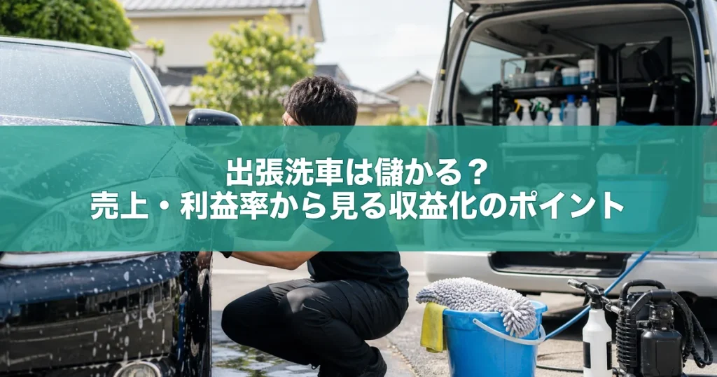 出張洗車は儲かる？売上・利益率から見る収益化のポイント