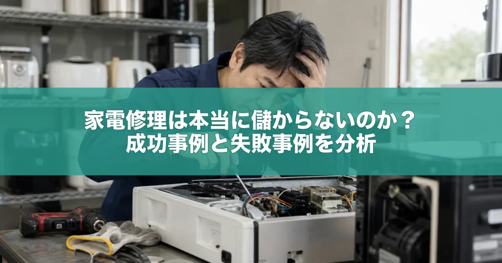 家電修理は本当に儲からないのか？成功事例と失敗事例を分析