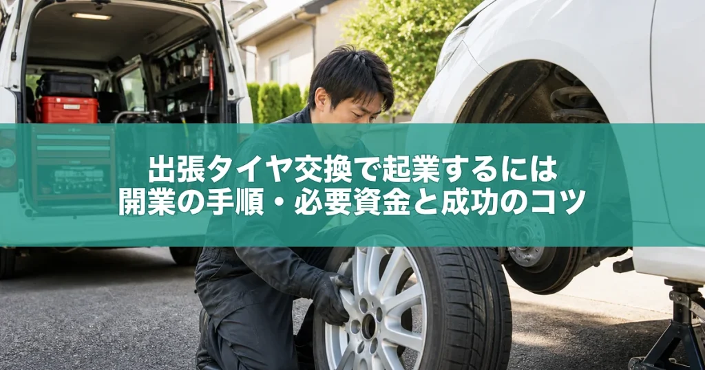 出張タイヤ交換で起業するには｜開業の手順・必要資金と成功のコツ