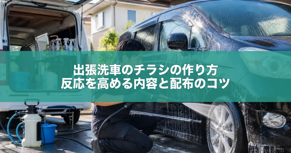 出張洗車のチラシの作り方｜反応を高める内容と配布のコツ