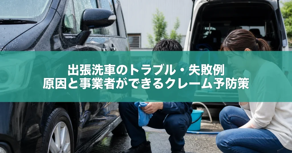 出張洗車のトラブル・失敗例｜原因と事業者ができるクレーム予防策