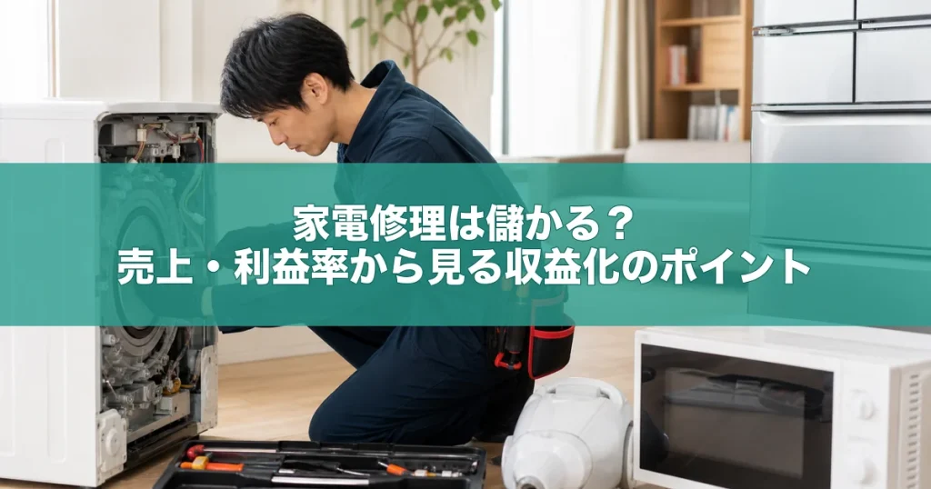 家電修理は儲かる？売上・利益率から見る収益化のポイント